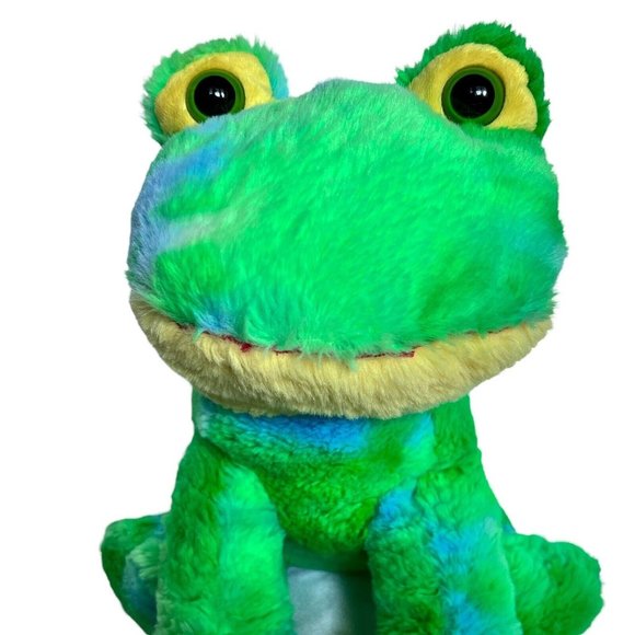 Dan Dee Collectors Choice Frog Plush 13” Green Blue Stuffed Animal Toy - Picture 3 of 10